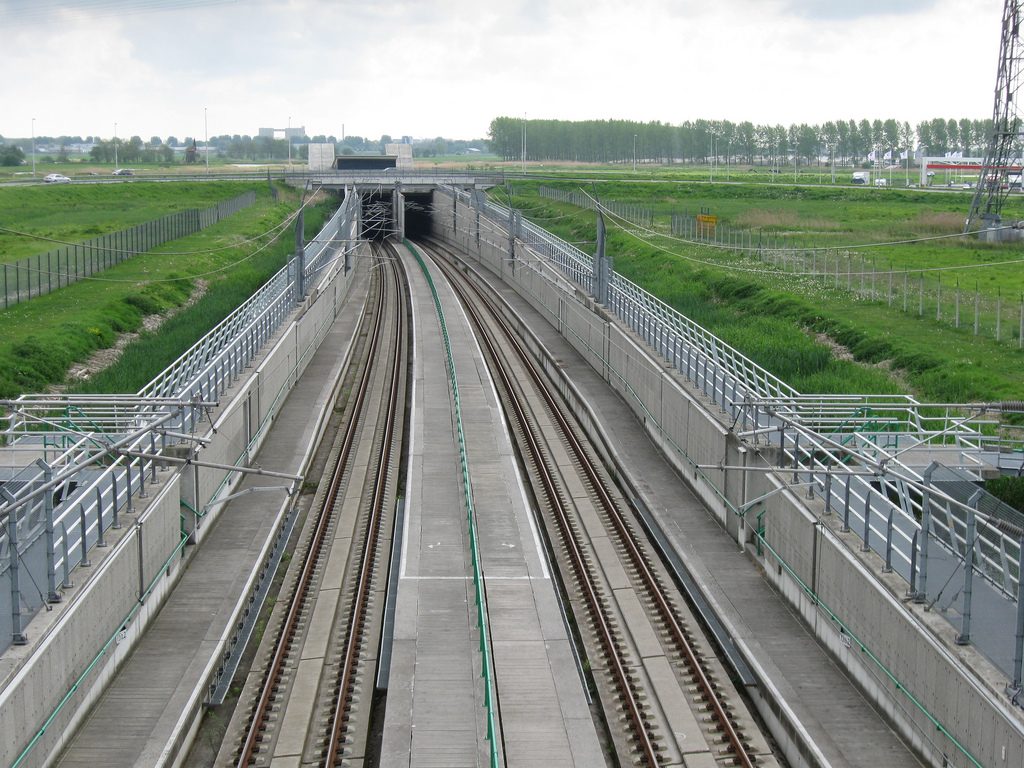 High Speed Line track in the Netherlands