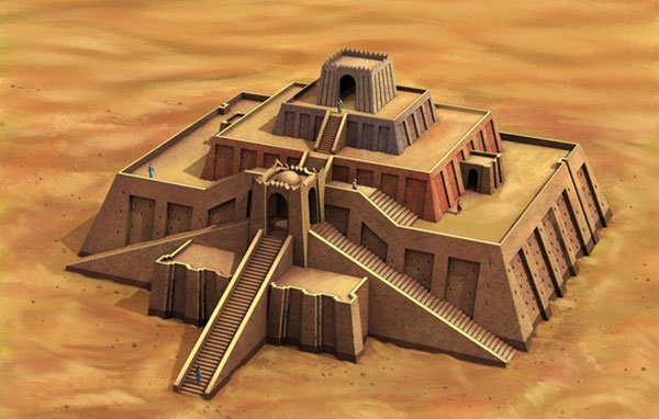 Reconstruction of the Great Ziggurat of Ur